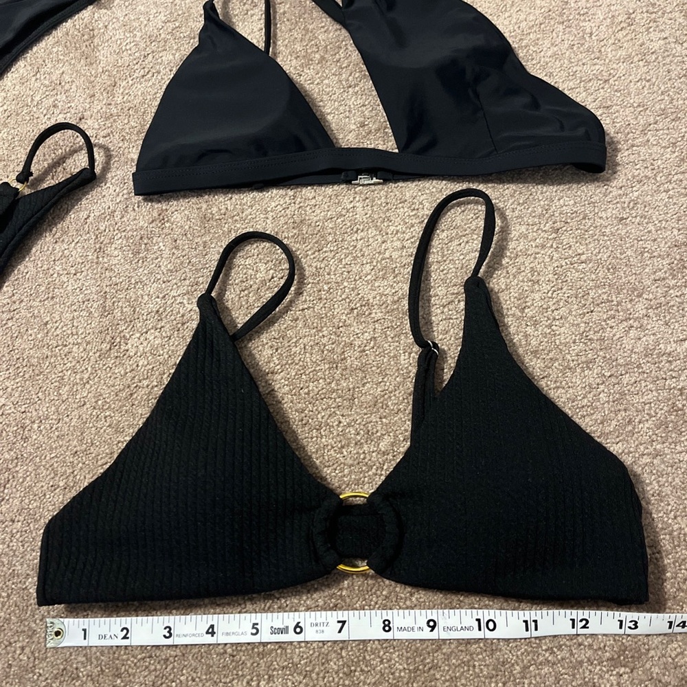 Womens Shein Black Bikini Swim Bundle Set Tops Bottoms Medium/Large - Picture 4 of 9